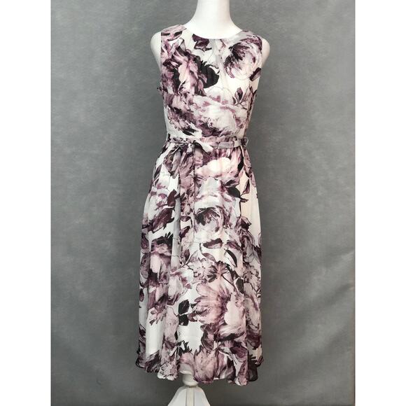 NY Collection Women's Petite Medium Floral Sleeveless Chiffon Dress NEW - Picture 1 of 9